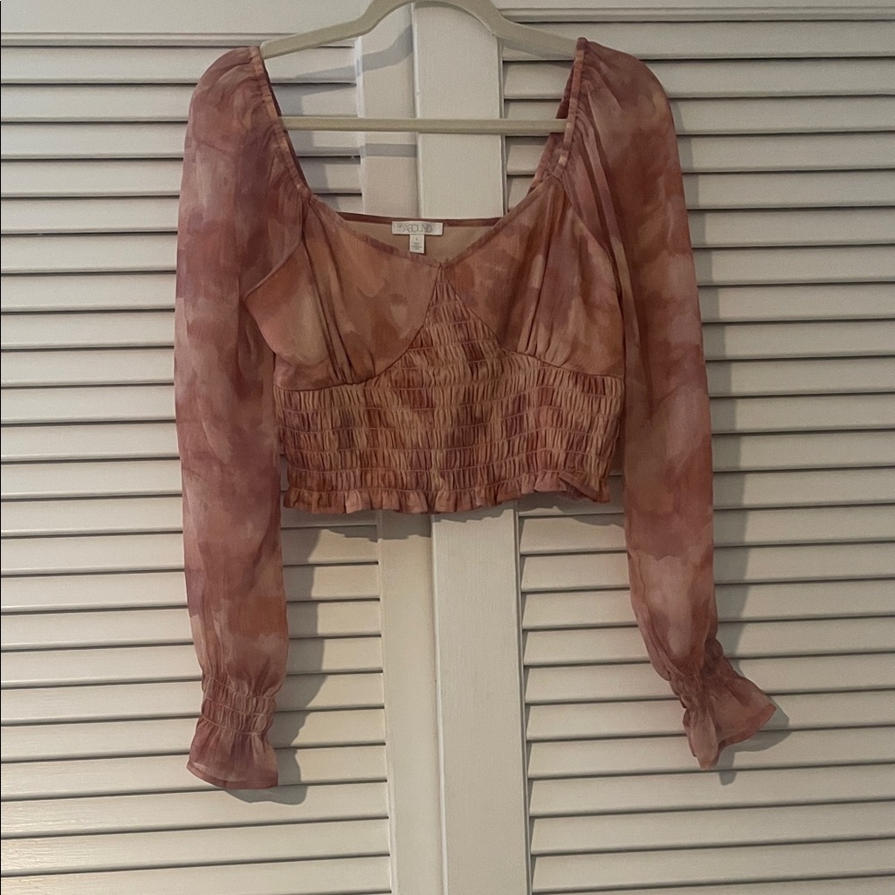 Abound Pink Long Sleeve Women's Top
